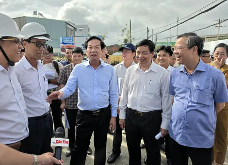 Lãnh đạo TP Cần Thơ kiểm tra một số công trình, dự án trọng điểm trên địa bàn thành phố