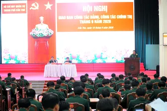 Bộ Chỉ huy Quân sự TP Cần Thơ giao ban công tác Đảng, công tác chính trị tháng 9 năm 2026