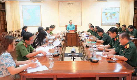 Họp đoàn công tác đi thăm, làm việc với một số địa phương và đơn vị Quân đội Hoàng gia Campuchia