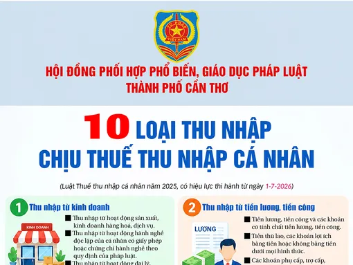 [INFOGRAPHICS] 10 loại thu nhập chịu thuế thu nhập cá nhân