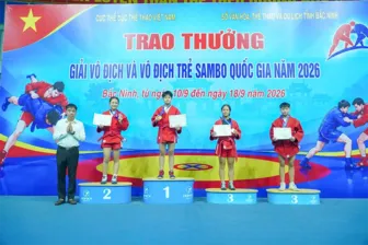 Cần Thơ đoạt 4 huy chương Giải Sambo quốc gia