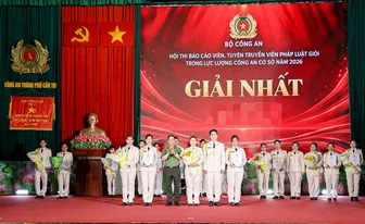 Công an TP Cần Thơ đạt giải Nhất Hội thi báo cáo viên, tuyên truyền viên pháp luật giỏi trong lực lượng Công an cơ sở năm 2026