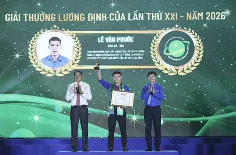 Giải thưởng Lương Định Của lần thứ XXI năm 2026: Vinh danh 30 nhà nông trẻ