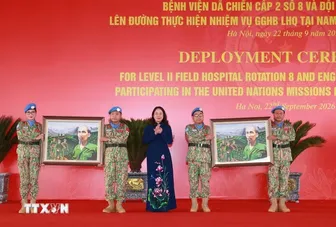 Bệnh viện dã chiến cấp 2 số 8 và Đội Công binh số 5 xuất quân thực hiện nhiệm vụ