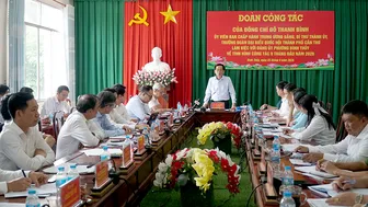 Bí thư Thành ủy Cần Thơ làm việc với Ban Thường vụ Đảng ủy phường Bình Thủy