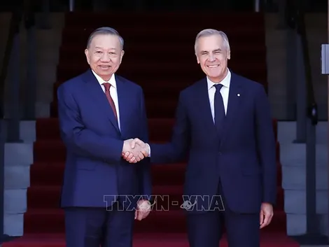 Tổng Bí thư, Chủ tịch nước Tô Lâm hội đàm với Thủ tướng Canada Mark Carney