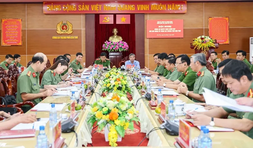 Công bố quyết định giám sát của Đảng ủy Công an Trung ương đối với Đảng ủy Công an TP Cần Thơ
