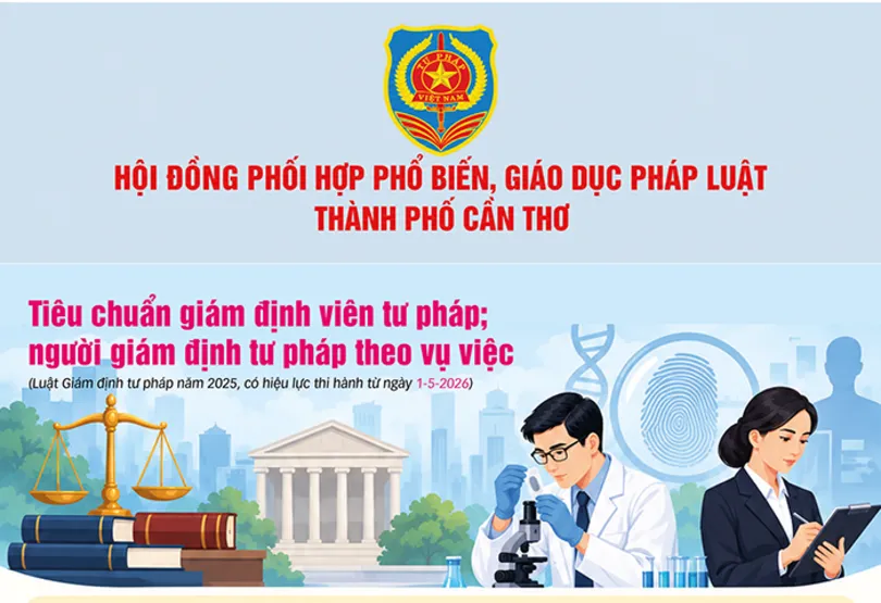 [INFOGRAPHICS] Tiêu chuẩn giám định viên tư pháp; người giám định tư pháp theo vụ việc