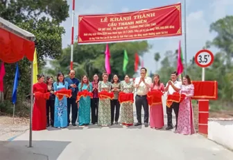 Khánh thành cầu Thanh niên tại xã Nhơn Mỹ
