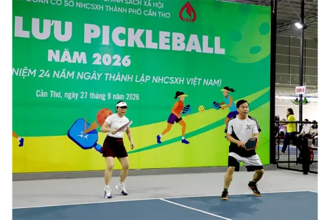 Sôi nổi Giải Pickleball chào mừng 24 năm ngày thành lập Ngân hàng Chính sách xã hội