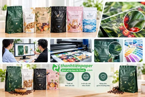 Xưởng Thành Tiến Paper sản xuất túi zip, túi zip giấy chất lượng cao, giá rẻ