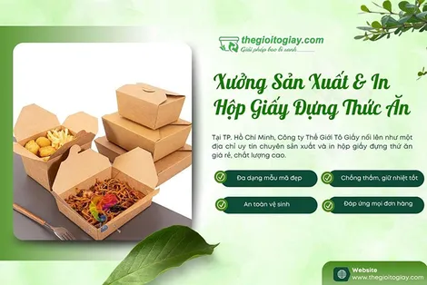 Thế Giới Tô Giấy - Xưởng sản xuất hộp giấy đựng thức ăn giá sỉ, in theo yêu cầu tại TP Hồ Chí Minh