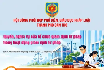 [INFOGRAPHICS] Quyền, nghĩa vụ của tổ chức giám định tư pháp trong hoạt động giám định tư pháp