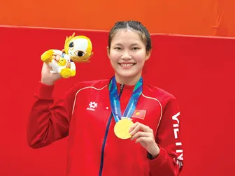 Hồng Liên với dấu son vàng ASIAD