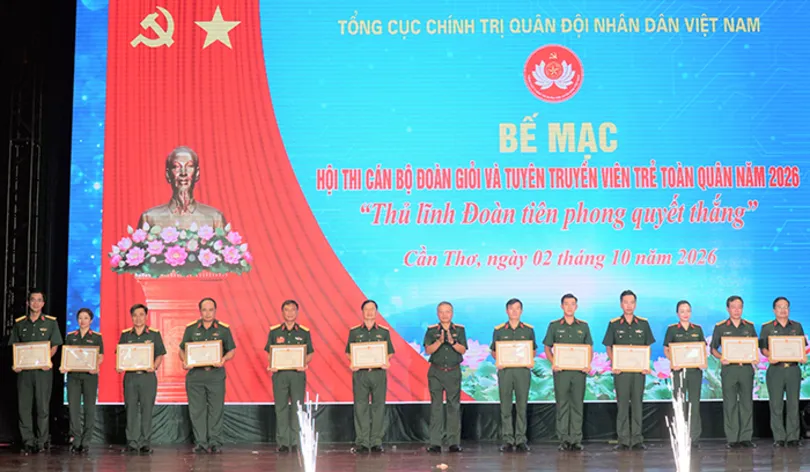 Bế mạc Hội thi Cán bộ Đoàn giỏi và Tuyên truyền viên trẻ toàn quân năm 2026 khu vực phía Nam