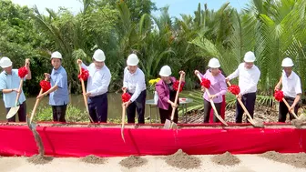 Khởi công cầu Ngã Năm kênh Sáu Thọ, nâng cấp đê bao tuyến Ông Gièo