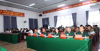 Xã Thạnh Hòa diễn tập chiến đấu trong khu vực phòng thủ