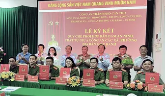 Ký kết quy chế phối hợp đảm bảo an ninh, trật tự địa bàn giáp ranh