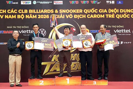Cơ thủ Cần Thơ vô địch carom 3 băng nam giải các Câu lạc bộ quốc gia 2026