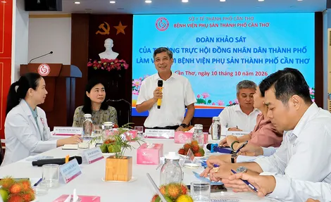 Thường trực HĐND thành phố khảo sát tình hình thực hiện chính sách bảo hiểm y tế và dân số tại Bệnh viện Phụ sản TP Cần Thơ