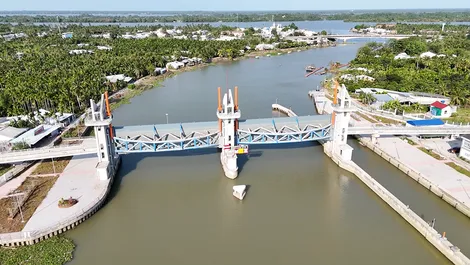 Cống âu Rạch Mọp: “Lá chắn” bảo vệ gần 20.000ha đất nông nghiệp