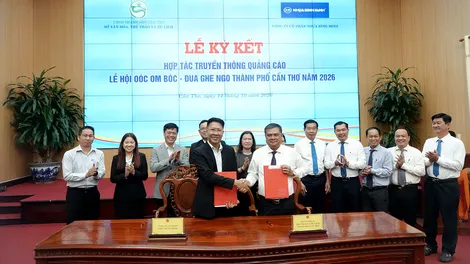 Ký kết hợp tác truyền thông quảng cáo Lễ hội Oóc Om Bóc - Đua ghe Ngo TP Cần Thơ năm 2026
