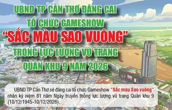 [INFOGRAPHICS] UBND TP Cần Thơ đăng cai tổ chức Gameshow “Sắc màu Sao vuông” trong lực lượng vũ trang Quân khu 9 năm 2026
