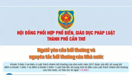 [INFOGRAPHICS] Người yêu cầu bồi thường và nguyên tắc bồi thường của Nhà nước