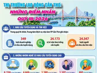 [INFOGRAPHICS] Thị trường lao động Cần Thơ: Những điểm nhấn Quý III-2026