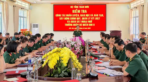 Bộ Tổng Tham mưu kiểm tra công tác huấn luyện, đào tạo tại Trường Quân sự Quân khu 9