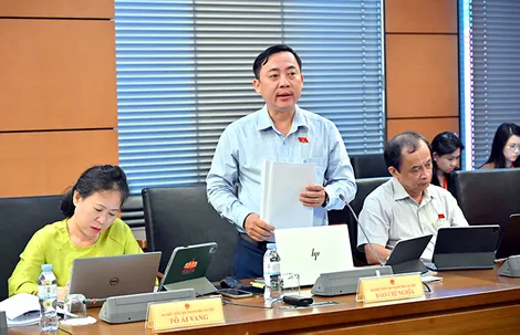 Ông Đào Chí Nghĩa, Phó trưởng đoàn chuyên trách Đoàn Đại biểu Quốc hội TP Cần Thơ, góp ý Luật sửa đổi, bổ sung một số điều của 6 Luật