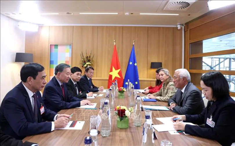 Tổng Bí thư, Chủ tịch nước Tô Lâm hội đàm Chủ tịch Hội đồng châu Âu António Costa