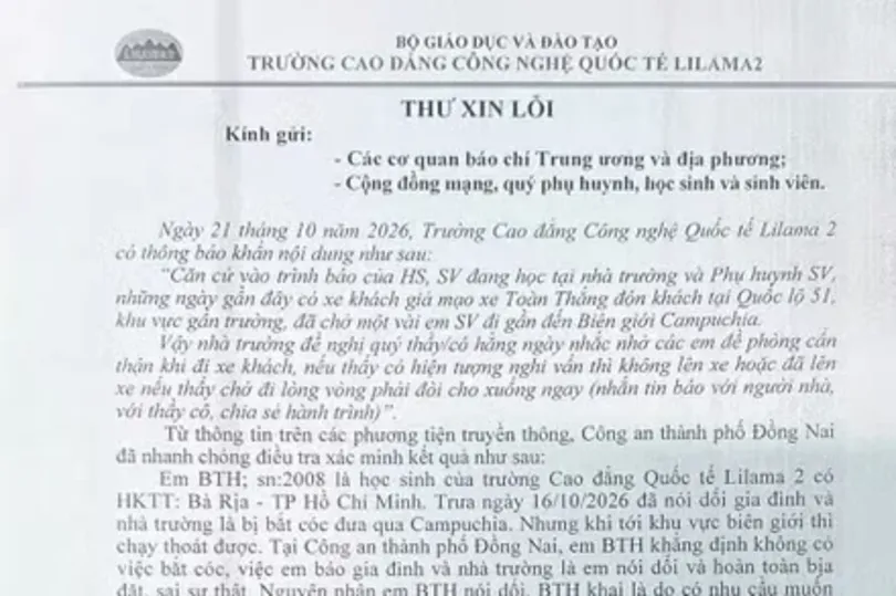 Thông tin về xe khách chở sinh viên đến khu vực biên giới Campuchia là bịa đặt