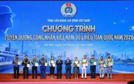 Lần đầu tuyên dương 10 công nhân Việt Nam tiêu biểu toàn quốc năm 2026