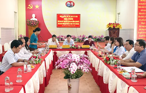 Triển khai quyết định kiểm tra với Ban Thường vụ Đảng ủy các xã Ngọc Tố, Vĩnh Lợi về công tác 35