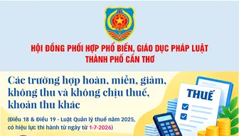 [INFOGRAPHICS] Các trường hợp hoàn, miễn, giảm, không thu và không chịu thuế, khoản thu khác