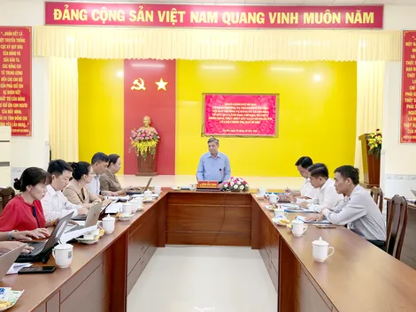 Đoàn giám sát của Ban Thường vụ Thành ủy Cần Thơ làm việc với Đảng ủy xã Gia Hòa
