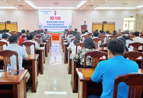 Bồi dưỡng nghiệp vụ công tác tổ chức thi hành pháp luật