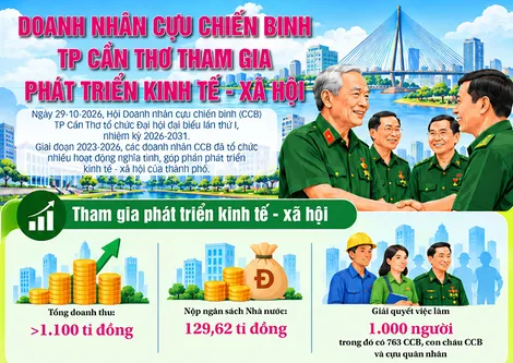 [INFOGRAPHICS] Doanh nhân cựu chiến binh TP Cần Thơ tham gia phát triển kinh tế - xã hội
