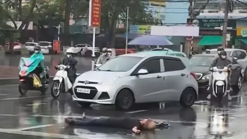 Người đàn ông nằm trên đường phố giữa trời mưa ở Cần Thơ không liên quan đến ma túy