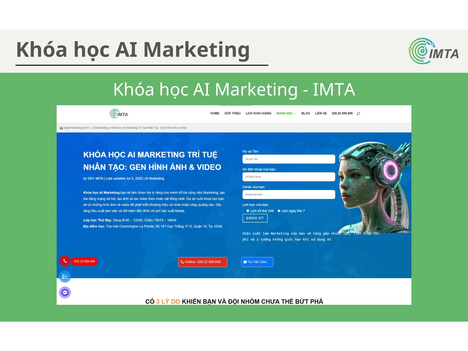 Khóa học AI Marketing tại TPHCM: Địa chỉ học thực hành AI Gen ảnh và video